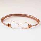 Personalized Infinity Name Bracelet For Women Mom Stainless Steel Gift