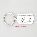 Personalized Initials Keychain for Couple Gift Engrave