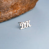 Personalized Initials Stainless Steel Groom Cufflinks for Mens Set