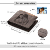 Engraved Photo Wallet Custom Bifold Gift For Dad