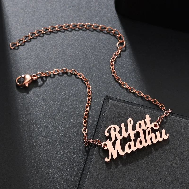 Anaversity Stainless Steel Name Bracelets - DIY Bangle