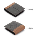 Personalized Leather Calendar Photo Wallet For Men
