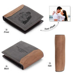 Personalized Leather Calendar Photo Wallet For Men