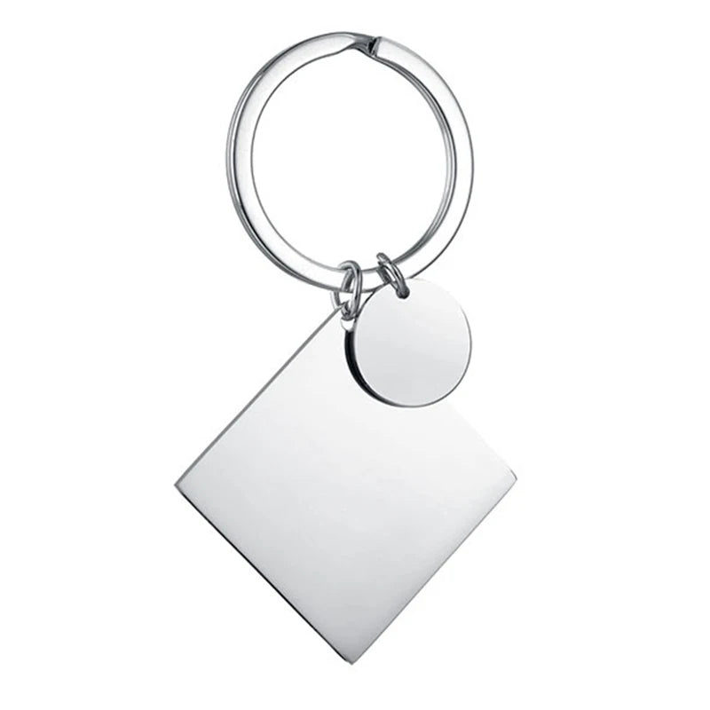 Custom Date Photo Key Chain Ring Engraved Stainless Steel Wedding Gift