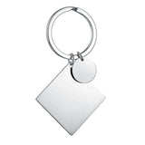 Custom Date Photo Key Chain Ring Engraved Stainless Steel Wedding Gift