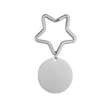 Personalized Photo Engraved Star Shape KeyChain
