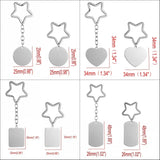 Personalized Photo Engraved Star Shape KeyChain
