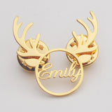 Custom Stainless Steel Name Letter Lapel Brooch for Women