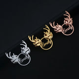 Custom Stainless Steel Name Letter Lapel Brooch for Women