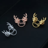 Custom Stainless Steel Name Letter Lapel Brooch for Women