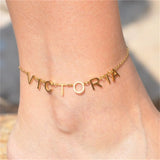 Personalized Letter Anklet For Women Stainless Steel Heart Anklet