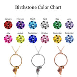 Personalized Letter Names Pendant Necklace Stainless Steel Leaf