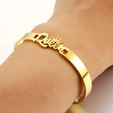 Personalized Letters Name Bracelet Stainless Steel Bangle