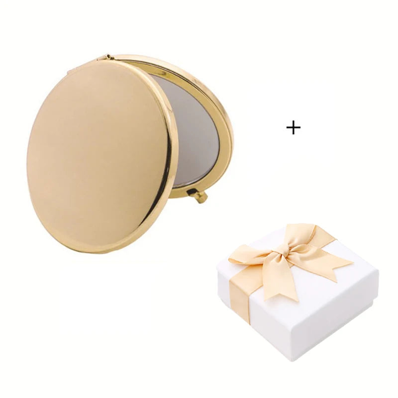 Personalized Makeup Mirror Bridesmaid Wedding Gift Pocket Mirror Rose Engraved