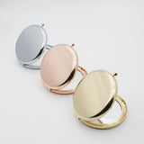 Personalized Makeup Mirror Bridesmaid Wedding Gift Pocket Mirror Rose Engraved