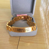 Personalized Men's Name Bangles Stainless Steel Watch Band Bracelet