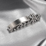 Personalized Men's Name Bangles Stainless Steel Watch Band Bracelet