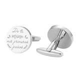Personalized Men's Shirt Cufflinks for Father Wedding Gift