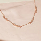 Personalized Multi-Name Necklace Stainless Steel Gift Jewelry