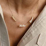 Personalized Multi-Name Necklace Stainless Steel Gift Jewelry