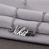 Personalized Name Anklet for Women Men Stainless Steel Rose Chain Jewelry Couple
