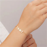 Custom Name Bracelet Charms Handwriting Signature Jewelry