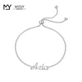 Personalized Name Bracelet Charms Women Kids Jewelry Handwriting Love Gift