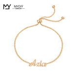 Personalized Name Bracelet Charms Women Kids Jewelry Handwriting Love Gift