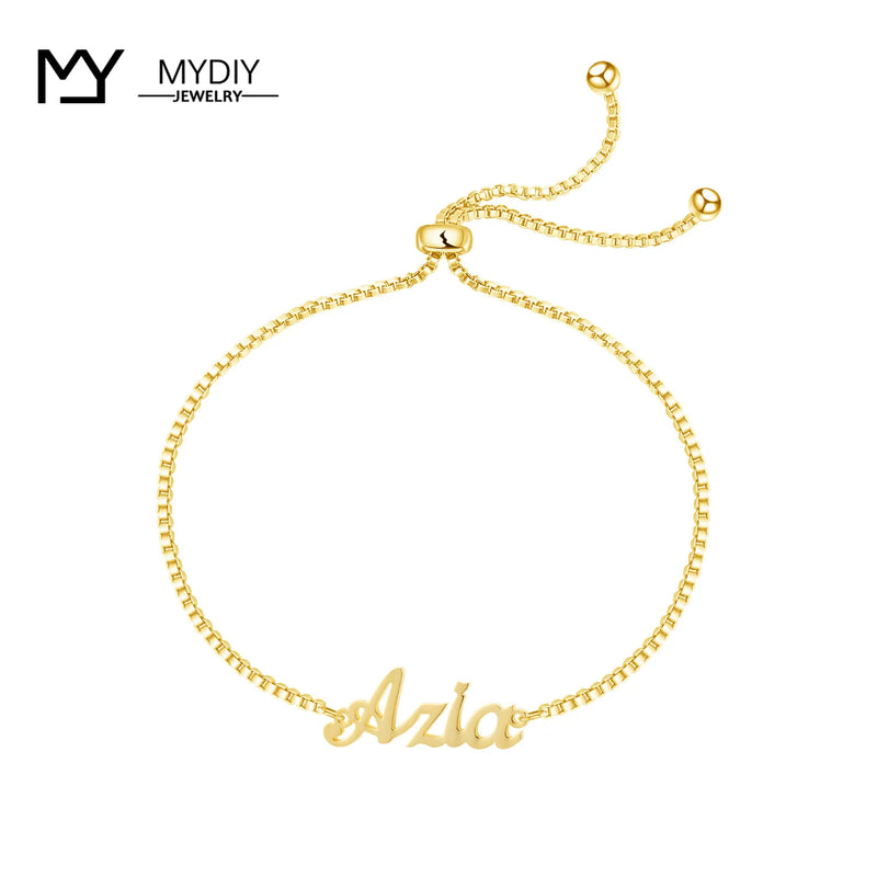 Personalized Name Bracelet Charms Women Kids Jewelry Handwriting Love Gift