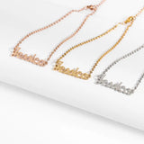Personalized Name Bracelet Charms frosted and gilded Jewelry