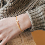 Personalized Steel Nameplate Bracelet with Cuban Chain
