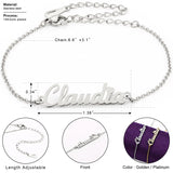 Custom Name Bracelet for Women with Stainless Steel Charms