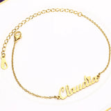 Custom Name Bracelet for Women with Stainless Steel Charms