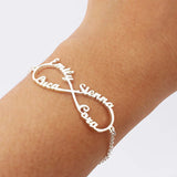 Personalized Name Bracelet Stainless Steel Handwriting Love Bangle