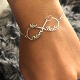 Personalized Name Bracelet Stainless Steel Handwriting Love Bangle