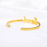 Personalized Name Bracelet Stainless Steel Cuff Bracelets For Women Bangle