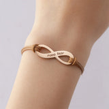 Personalized Name Bracelet Infinite Sign Stainless Steel Bracelet