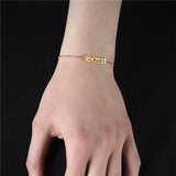 Personalized Name Bracelet Stainless Steel Gothic Bracelets