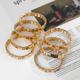 Custom Name Bracelet Metal Square Bead Letter Bracelets for Women