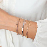 Name Bracelet Women Stainless Steel Heart Bracelet Girl Dainty Jewelry