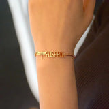 Custom Name Bracelet for Women Handwriting Love Bangle
