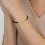 Personalized Name Bracelets Rope Chain Stainless Steel Nameplate Pendant