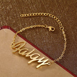 Custom Name Bracelet Stainless Steel Engraved Handwriting Jewelry