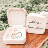 Personalized Bridesmaid Jewelry Box Travel Case Storage