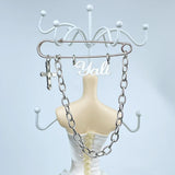 Personalized Name Chain Pendant Brooch Collar Pin Stainless Steel Men Jewelry