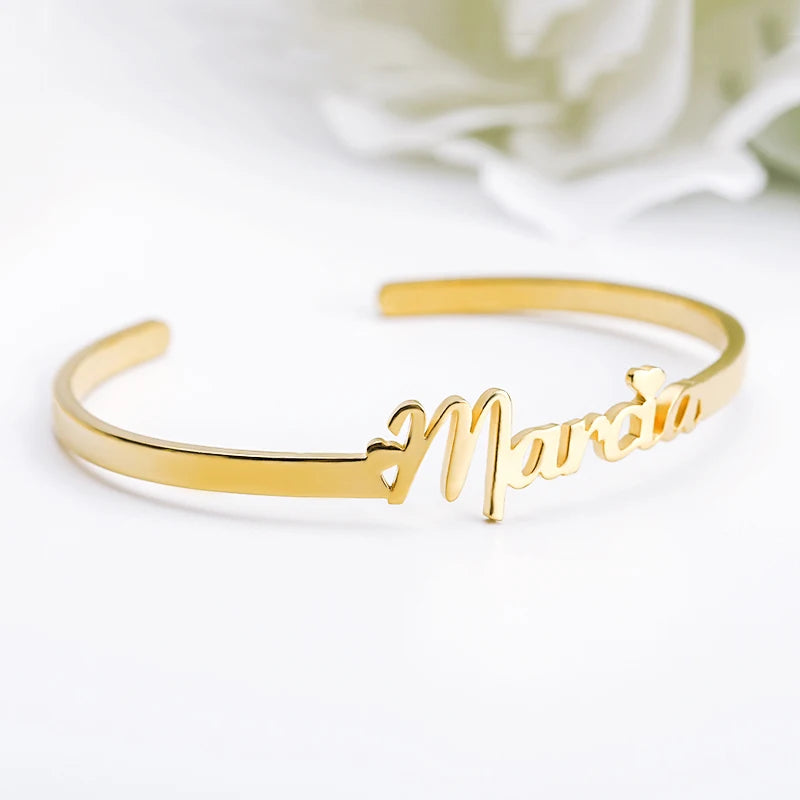 Personalized Name Cuff Bracelet for Women