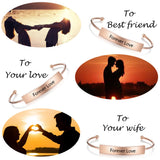 Personalized Name Cuff Bracelets & Bangles - Rose Bar Bracelets for Women