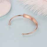 Personalized Name Cuff Bracelets & Bangles - Rose Bar Bracelets for Women