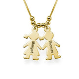 Personalized Name & Date Necklace - Boy or Girl - Silver