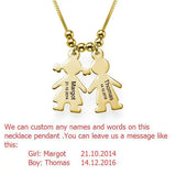 Personalized Name & Date Necklace - Boy or Girl - Silver